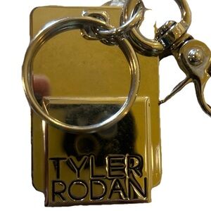 Tyler Rodan Shiny Gold tone Keychain